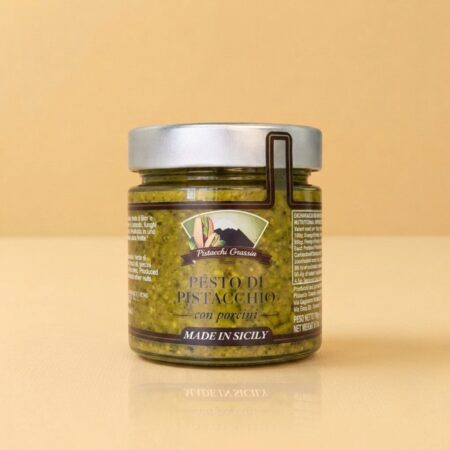 PESTO AL PISTACCHIO VERDE DI BRONTE DOP E FUNGHI PORCINI