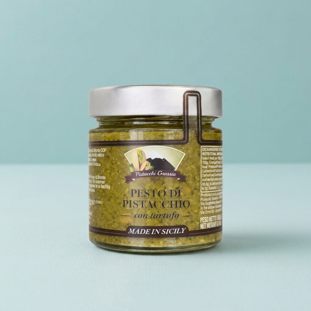 PESTO AL PISTACCHIO VERDE DI BRONTE DOP E TARTUFO