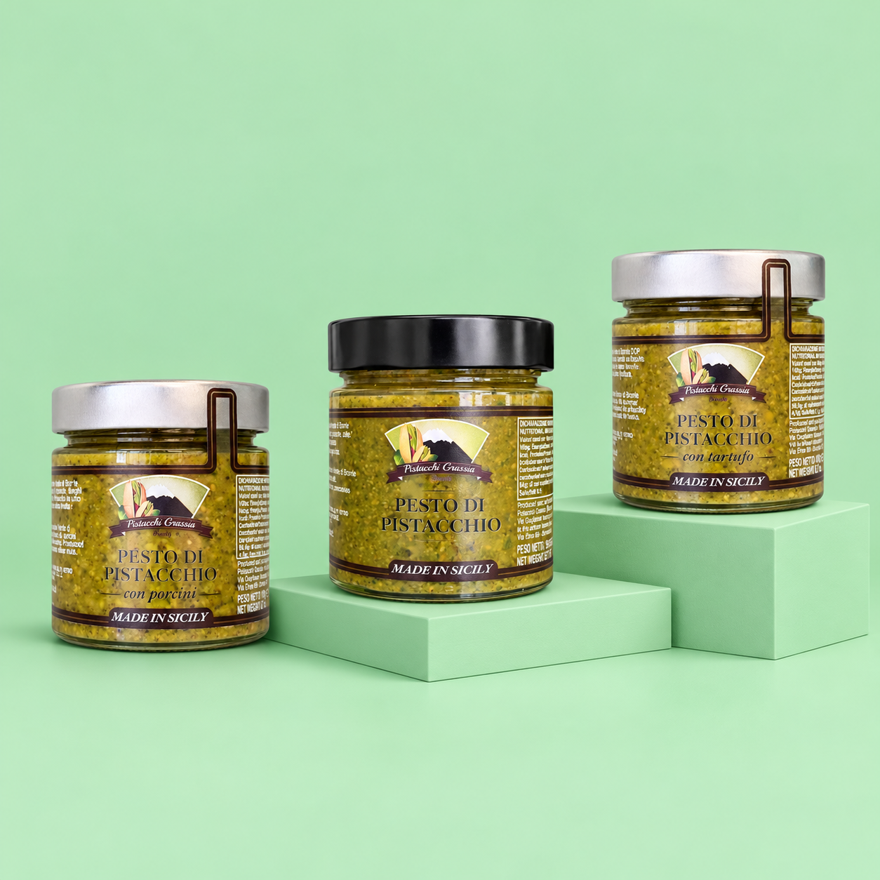 Tris di pesti al Pistacchio Verde di Bronte DOP